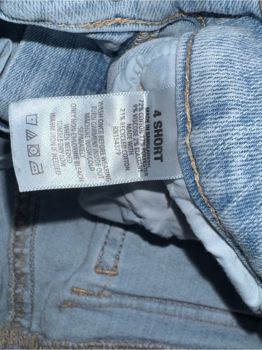 Aeropostale Light Blue low rise Flared Jeans Raw Hem (altered) 4 short - Picture 6 of 15